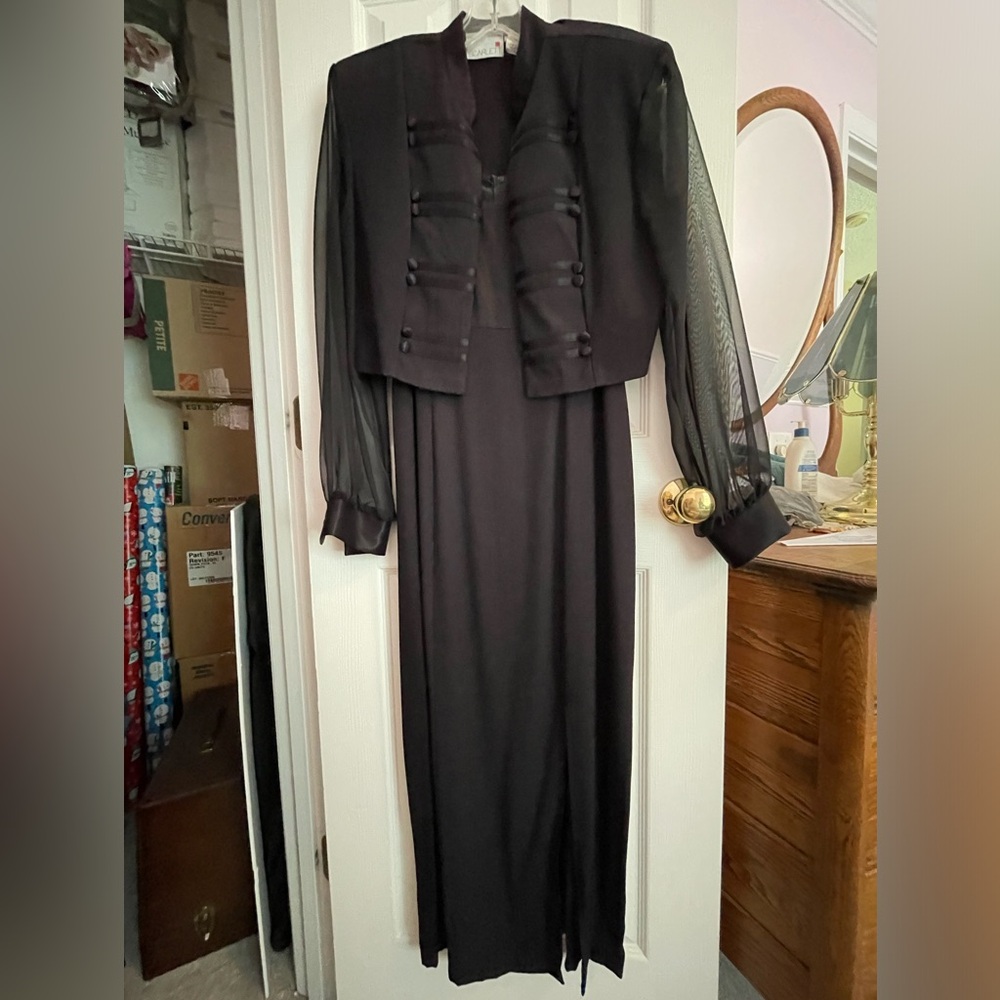 Scarlet dress with bolero jacket